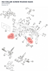 Diagram preview: ISA COLLAR SCREW M10X40 ISA45 (0035100409S)