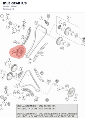 Diagram preview: IDLE GEAR R/S (60630157000)
