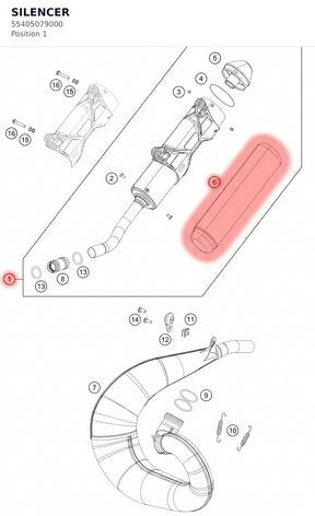 Diagram preview: SILENCER (55405079000)