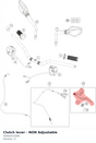 Diagram preview: Clutch lever - NON Adjustable (93002031000)