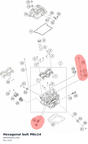 Diagram preview: Hexagonal bolt M6x14 (J900000601406)