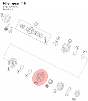 Diagram preview: Idler gear 4 th. (54833004100)