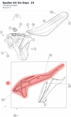 Diagram preview: Spoiler kit Six Days  23 (79108054000ABF)