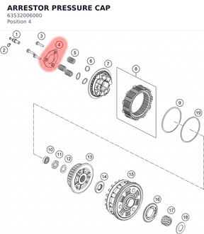 Diagram preview: ARRESTOR PRESSURE CAP (63532006000)