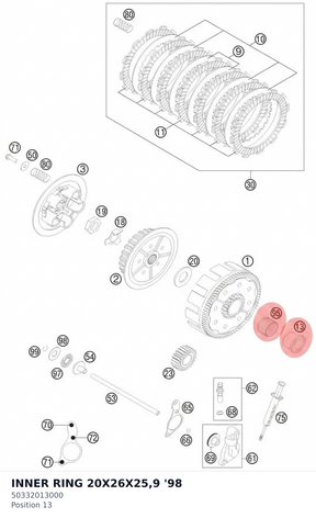 Diagram preview: INNER RING 20X26X25,9 '98 (50332013000)