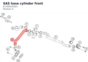 Diagram preview: SAS hose cylinder front (61705035021)