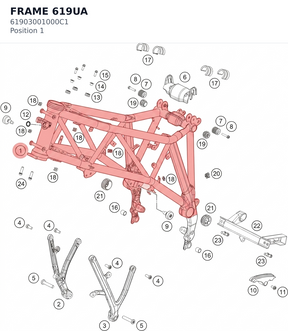 Diagram preview: FRAME 619UA (61903001000C1)