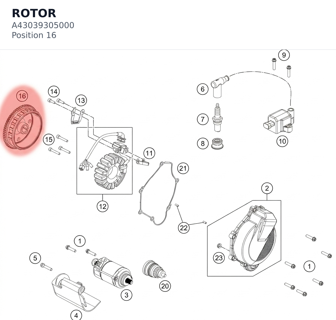 Diagram preview: ROTOR (A43039305000)