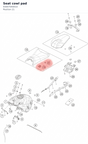 Diagram preview: Seat cowl pad (93007040010)