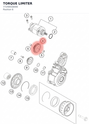 Diagram preview: TORQUE LIMITER (77240016000)