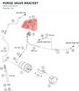 Diagram preview: PURGE VALVE BRACKET (A62615015010)