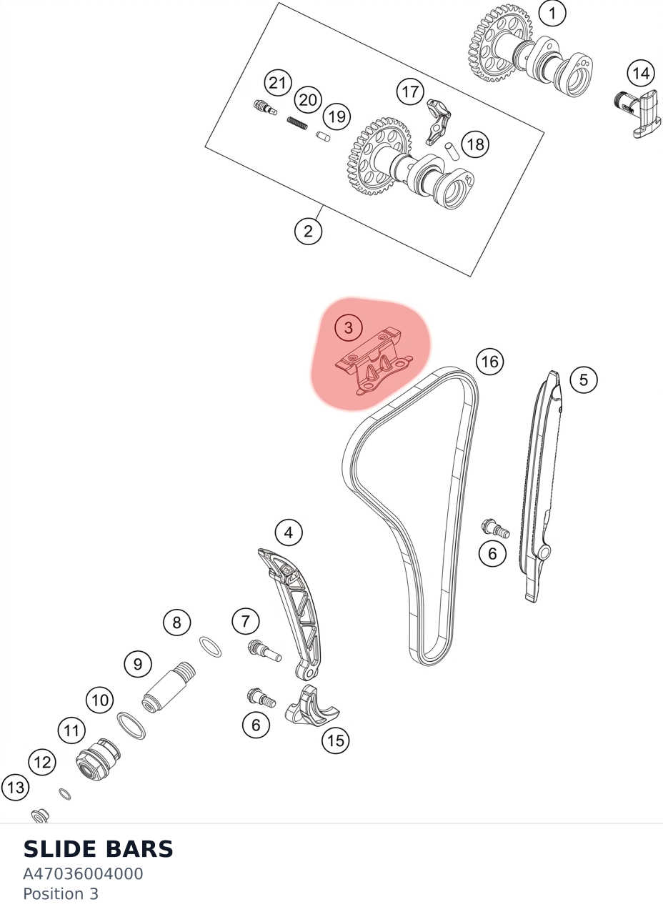 Diagram preview: SLIDE BARS (A47036004000)