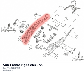Diagram preview: Sub Frame right elec. or. (64103002006EB)