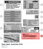 Diagram preview: Type label, Australia KTM (LI21-761-3)