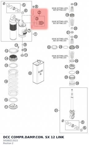 Diagram preview: DCC COMPR.DAMP.CON. SX 12 LINK (50180213S15)