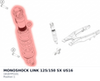 Diagram preview: MONOSHOCK LINK 125/150 SX US16 (18187P5101)