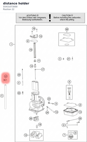 Diagram preview: distance holder (55431073000)