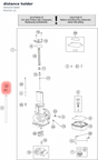 Diagram preview: distance holder (55431073000)