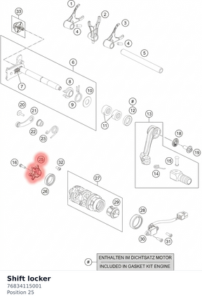 Diagram preview: Shift locker (76834115001)
