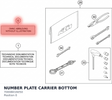 Diagram preview: NUMBER PLATE CARRIER BOTTOM (70008016050)