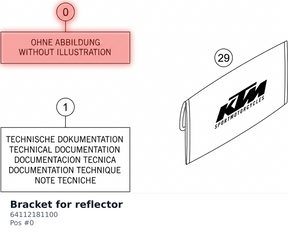 Diagram preview: Bracket for reflector (64112181100)