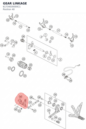 Diagram preview: GEAR LINKAGE (61734030000C1)