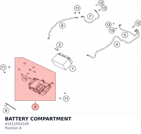Diagram preview: BATTERY COMPARTMENT (61911054100)
