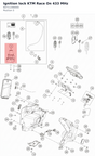 Diagram preview: Ignition lock KTM Race On 433 MHz (60711266000)