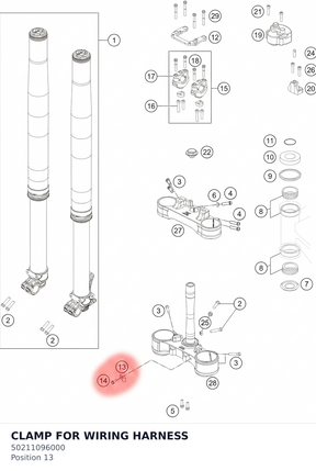 Diagram preview: CLAMP FOR WIRING HARNESS (50211096000)