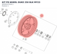 Diagram preview: KIT FR WHEEL DUKE 250 BLK MY23 (96309197044C1)