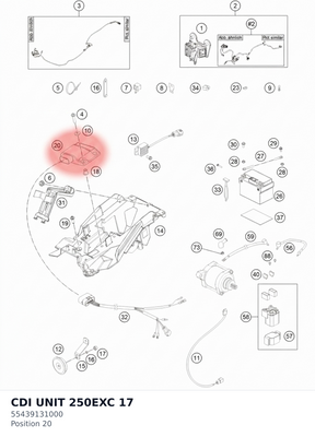 Diagram preview: CDI UNIT 250EXC             17 (55439131000)