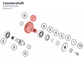 Diagram preview: Countershaft (A40033010100)