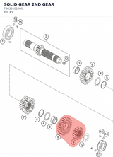 Diagram preview: SOLID GEAR 2ND GEAR (76633102000)