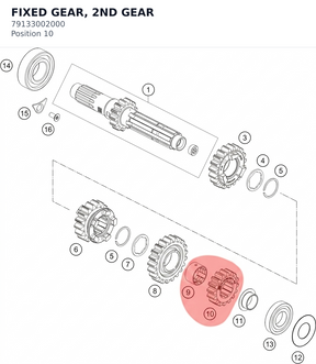 Diagram preview: FIXED GEAR, 2ND GEAR (79133002000)
