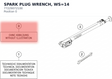 Diagram preview: SPARK PLUG WRENCH, WS=14 (77229072100)