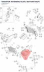 Diagram preview: RADIATOR RETAINING PLATE, BOTTOM RIGHT (95803006001)
