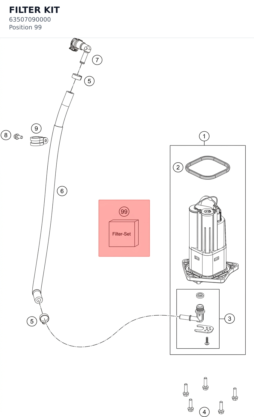 Diagram preview: FILTER KIT (63507090000)