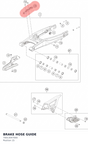 Diagram preview: BRAKE HOSE GUIDE (70013047000)