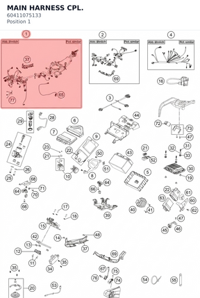 Diagram preview: MAIN HARNESS CPL. (60411075133)
