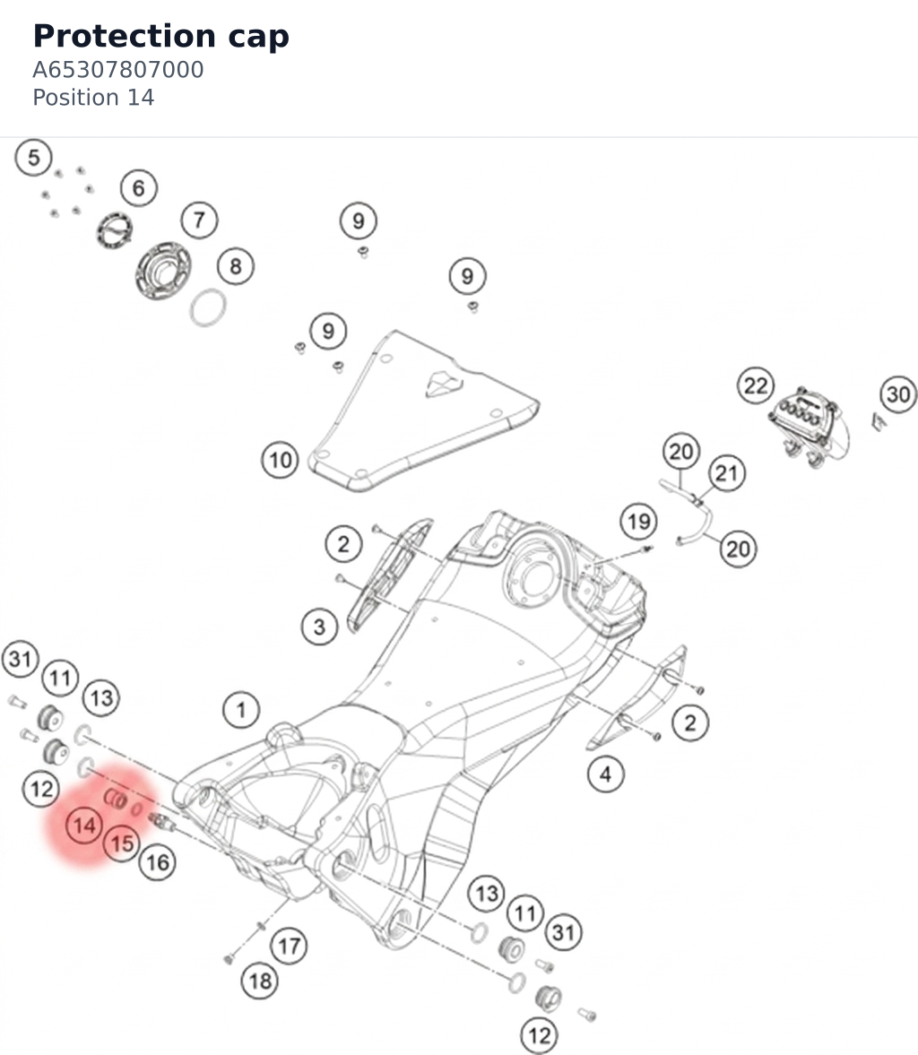 Diagram preview: Protection cap (A65307807000)