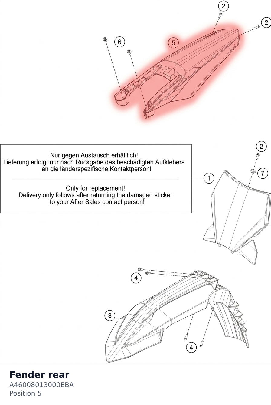 Diagram preview: Fender rear (A46008013000EBA)