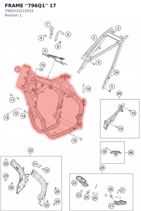 Diagram preview: FRAME ''796Q1''              17 (7960310110033)