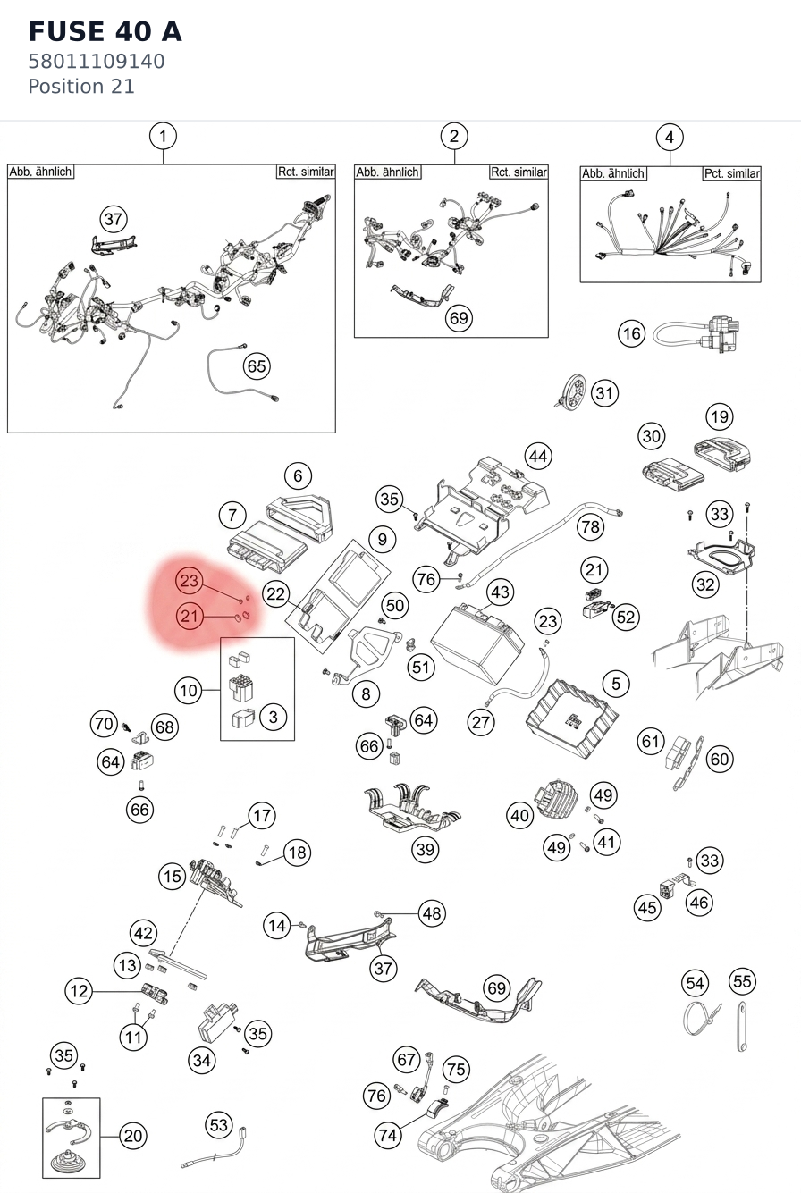 Diagram preview: FUSE 40 A (58011109140)