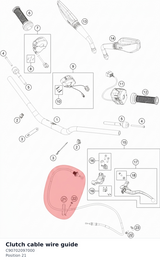 Diagram preview: Clutch cable wire guide (C90702097000)