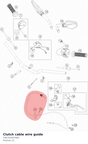 Diagram preview: Clutch cable wire guide (C90702097000)