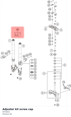 Diagram preview: Adjuster kit screw cap (RP10021)