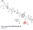 Diagram preview: Cyl. screw ISO 14580 M6x20 SS (014580060206S)