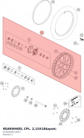 Diagram preview: REARWHEEL CPL. 2,15X18" (A13010001144C1)