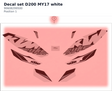 Diagram preview: Decal set D200 MY17 white (90608299500)