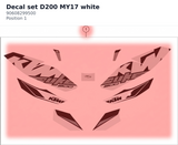 Diagram preview: Decal set D200 MY17 white (90608299500)